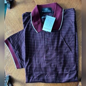 DEADSTOCK NEW Attitude Golf Burgundy Vintage Golf Shirt, Men's XL